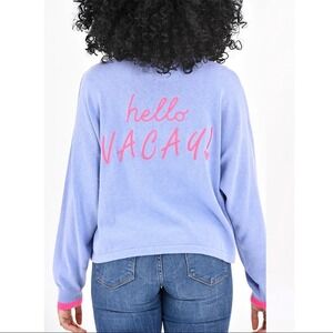 Brodie Cashmere Sweater Womens M‎ Spellout Quiet Luxury Soft Travel Minimalist